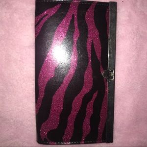 Pink and Black sparkle wallet